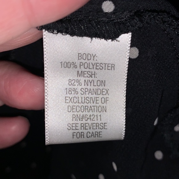 Apt.9 intimates Small black w/white polka dots. Adjustable straps in back. - Picture 7 of 7